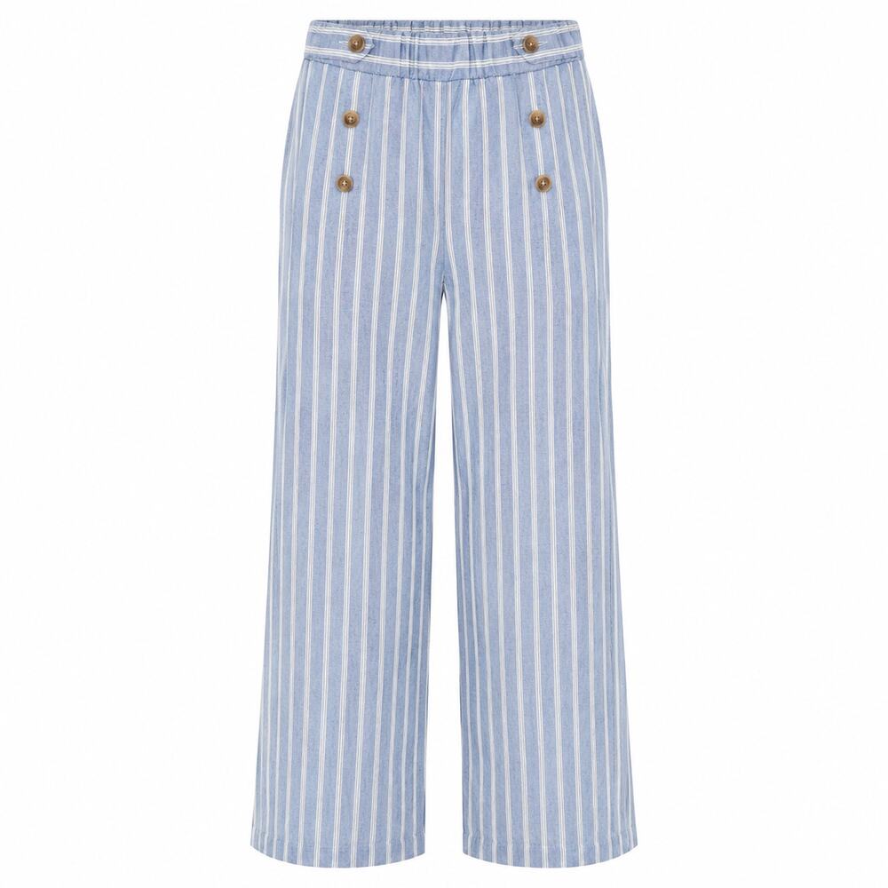 Robert Louis Linen Blend Sailor Wide Leg Pants Sz M